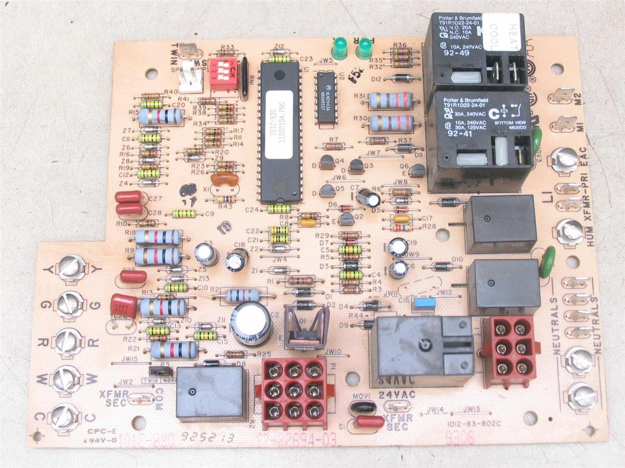 Rheem Ruud Weather King 1012-830 Furnace Fan Control Circuit Board 62-22694-03