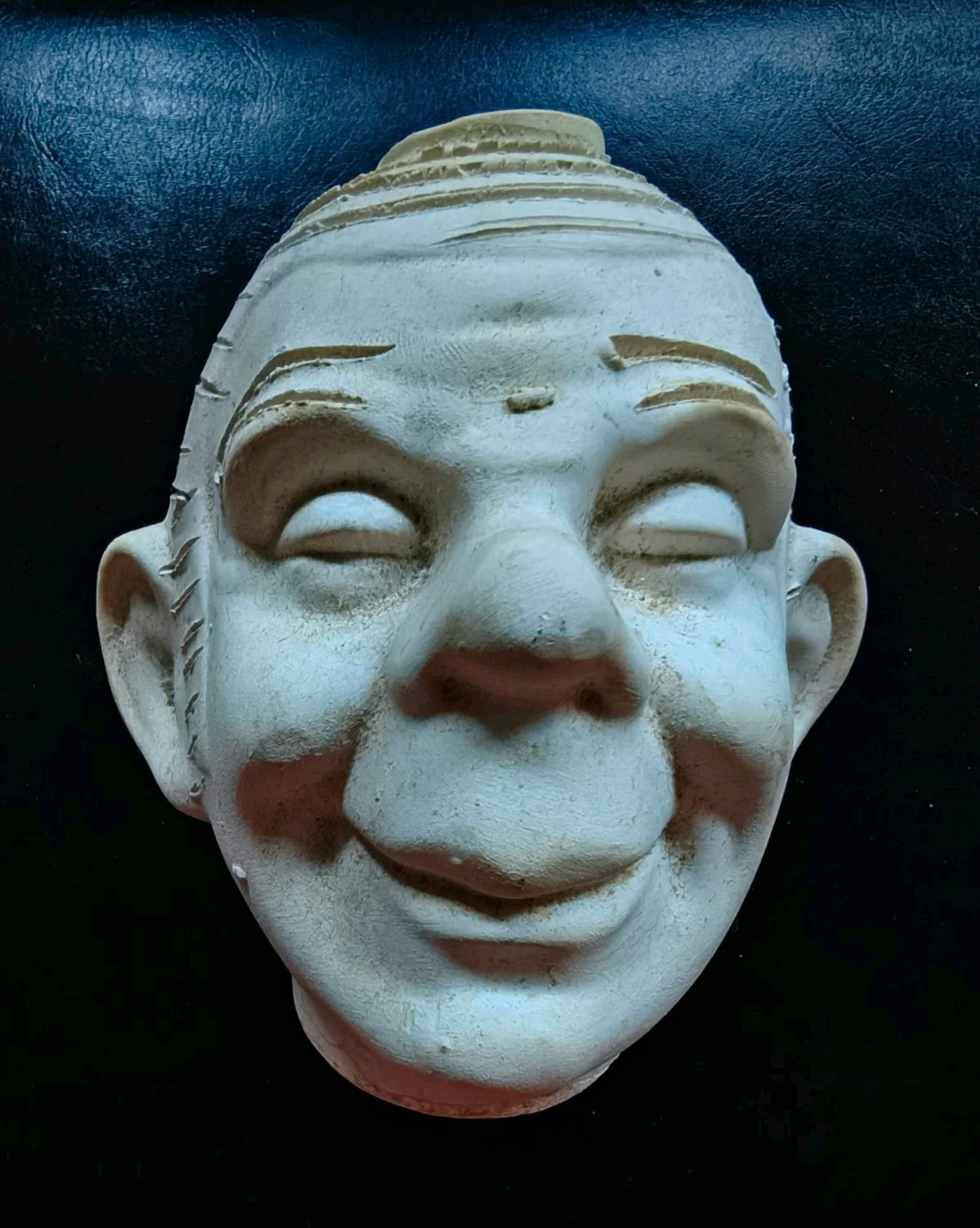 Vintage Smiling Jim Chia Pet Head Clay Growing Funny Novelty Face Planter