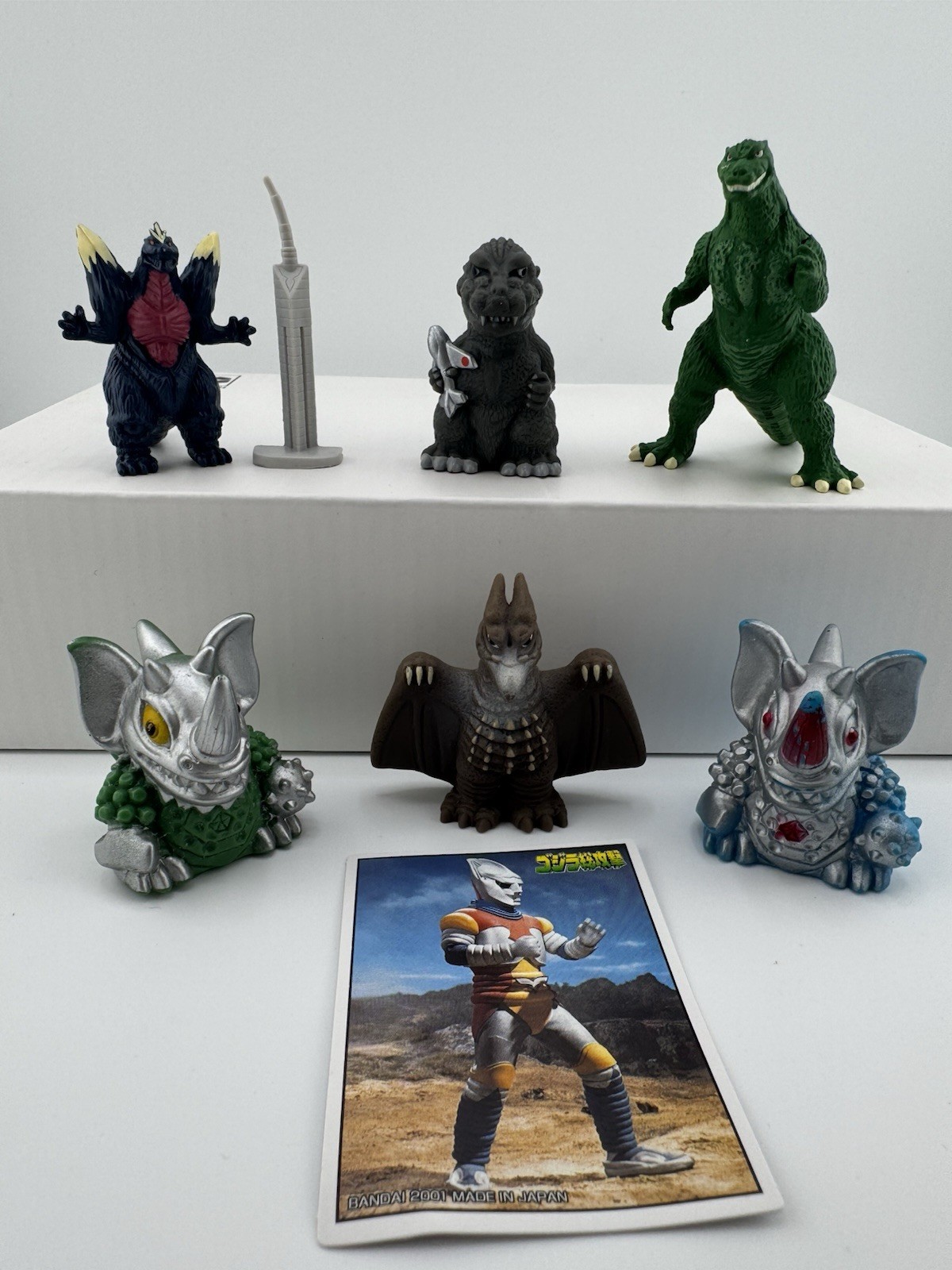 Godzilla Kaiju Figure Lot 6 Bandai Gashapon Rodan Tyrant SpaceGodzilla Vintage