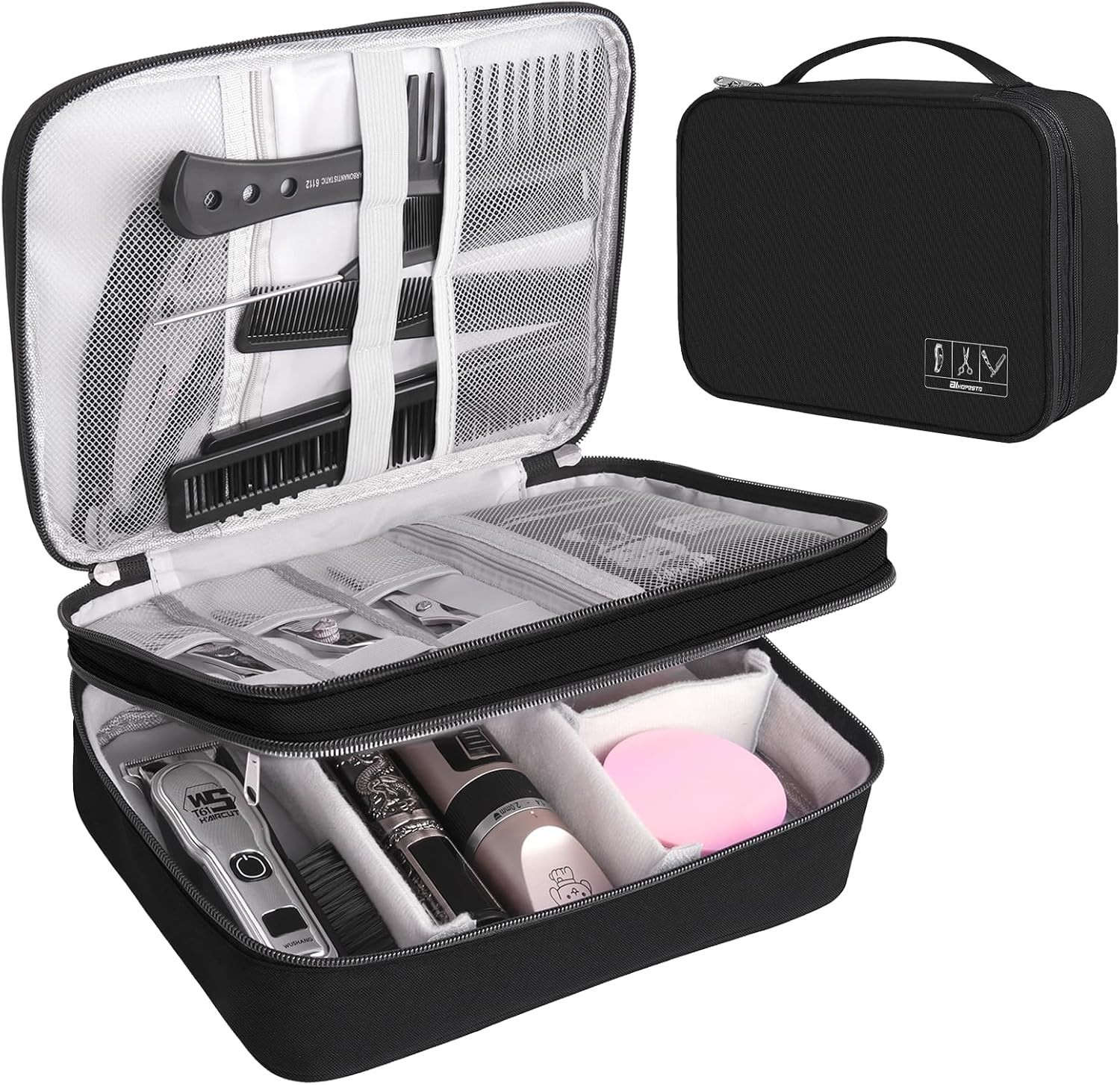 Barber Case Tool Bag Clipper Storage Organizer Travel Case for Supplies Barber Case Tool Bag Clipper Storage Organizer Travel Case for Supplies