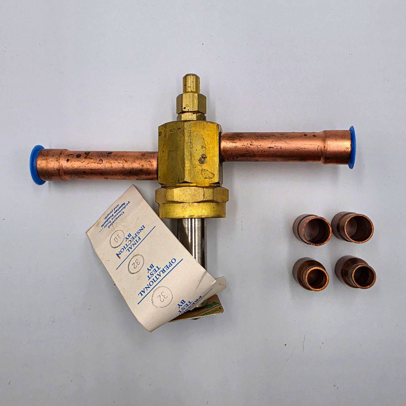 Sporlan ME10S250 Refrigeration Solenoid Valve Brass Body NEW w/4 Copper Fittings