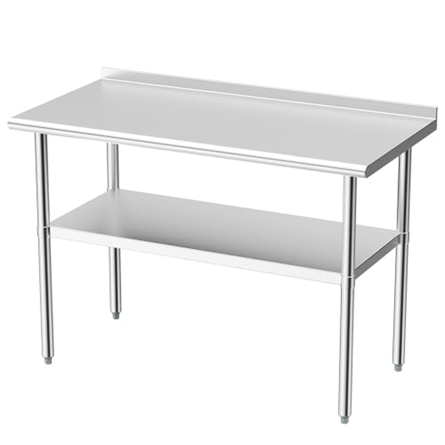 Derro Stainless Steel Table for Prep & Work, 24 x 48 in, Metal Commercial Hea...