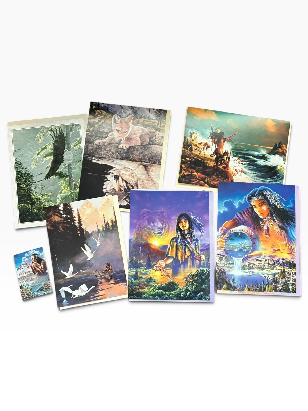 VINTAGE 7-Piece Lot Birthday Leanin\' Tree Funny Greeting Cards Native American VINTAGE 7-Piece Lot Birthday Leanin\' Tree Funny Greeting Cards Native American
