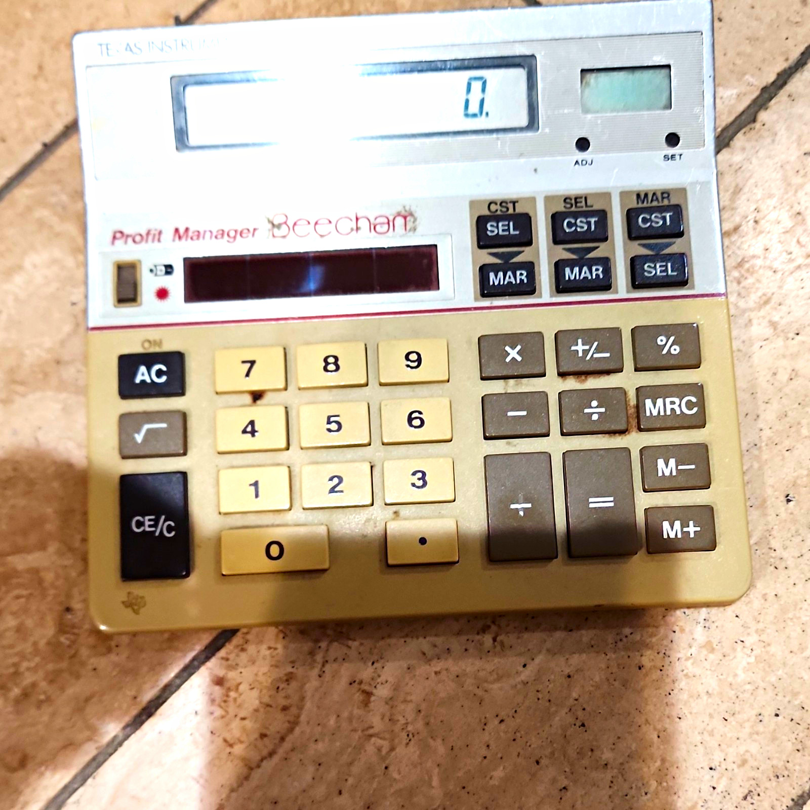 Vintage 1986 Texas Instruments BA-20 Profit Manager Calculator, Made in Taiwan