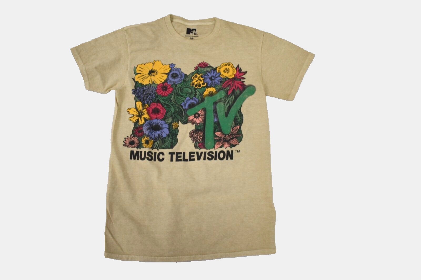 MTV Music Television Womens Floral MTV Graphic Shirt New XS, S, XL MTV Music Television Womens Floral MTV Graphic Shirt New XS, S, XL