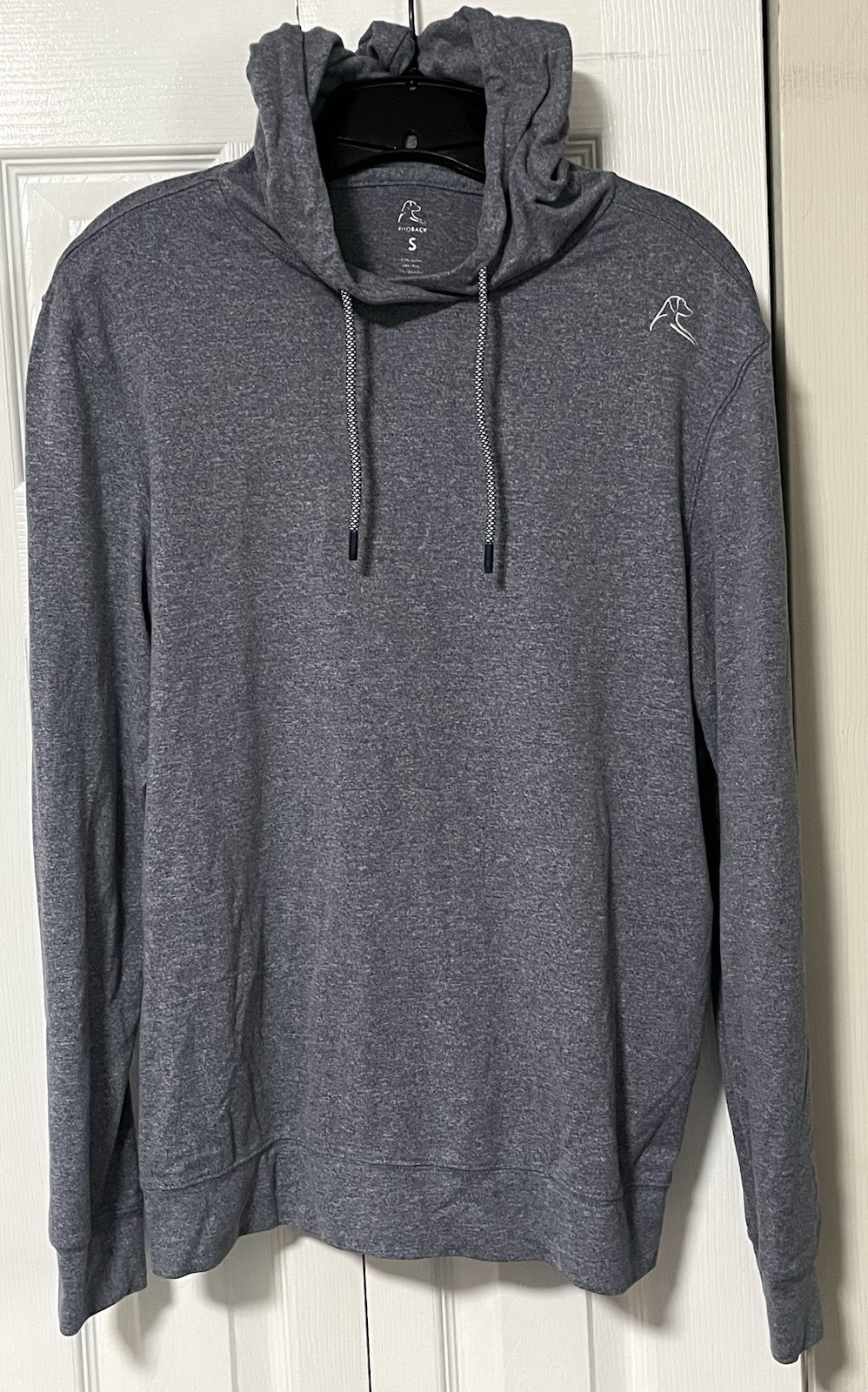 Rhoback Hesi Hoodie Mens S Heathered Gray Pullover Golf Performance Stretch
