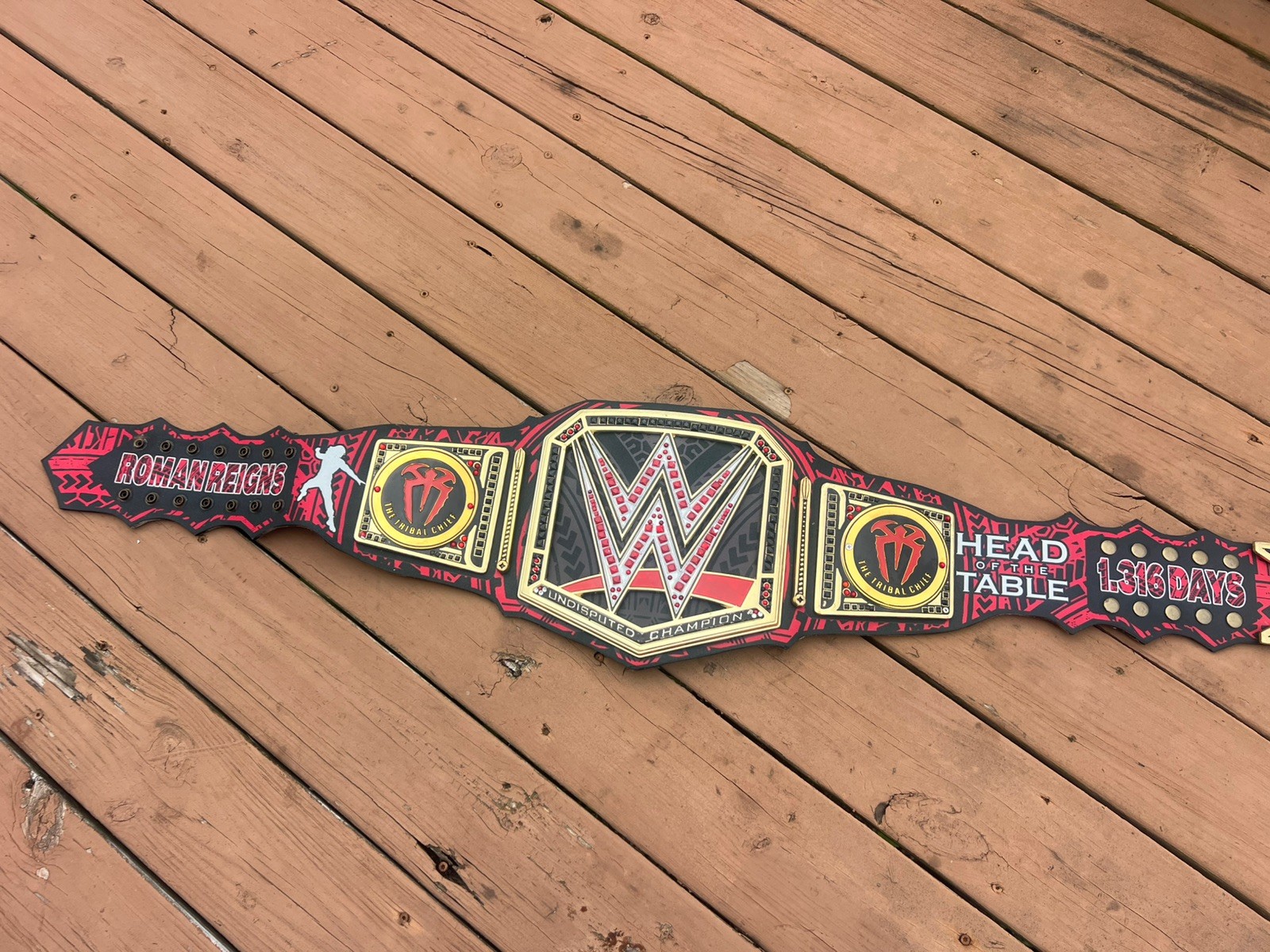 Roman Reigns 1316 days Head of Table Wrestling Championship Belt Roman Reigns 1316 days Head of Table Wrestling Championship Belt