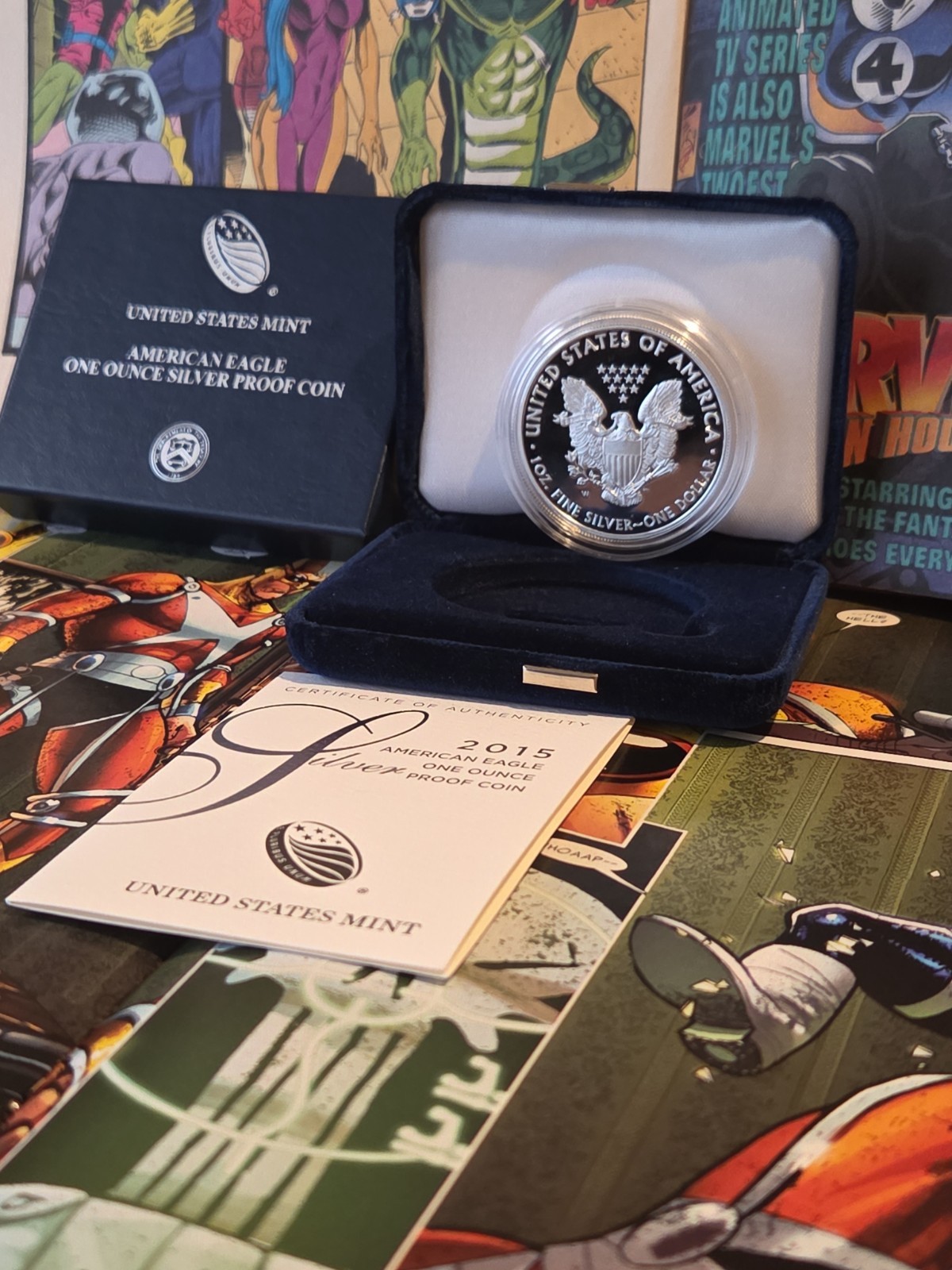 2015-W American Silver Eagle 1 oz Proof Coin OGP Box COA US Mint Gem 🇺🇸