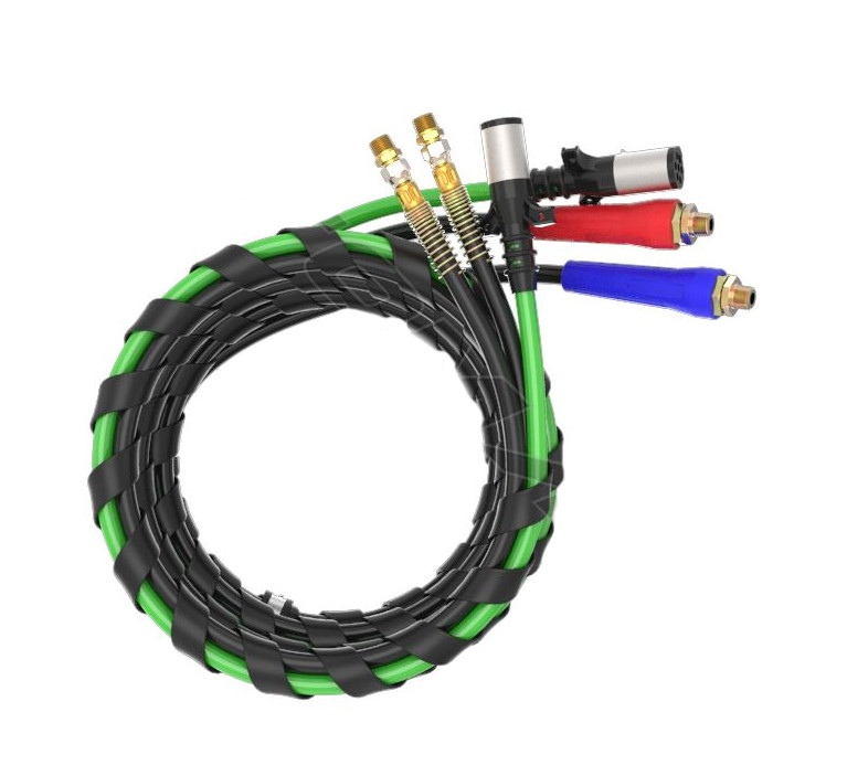 Air Power Line 3 in 1 Air Line for Tractor Trailers, ABS, Big Rig Trucks (15ft) 
