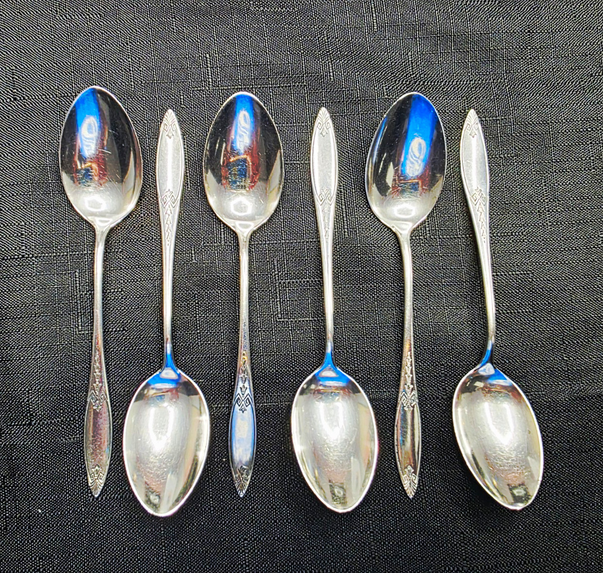 Weidlich Sterling Silver Teaspoons Set 6 Spoons