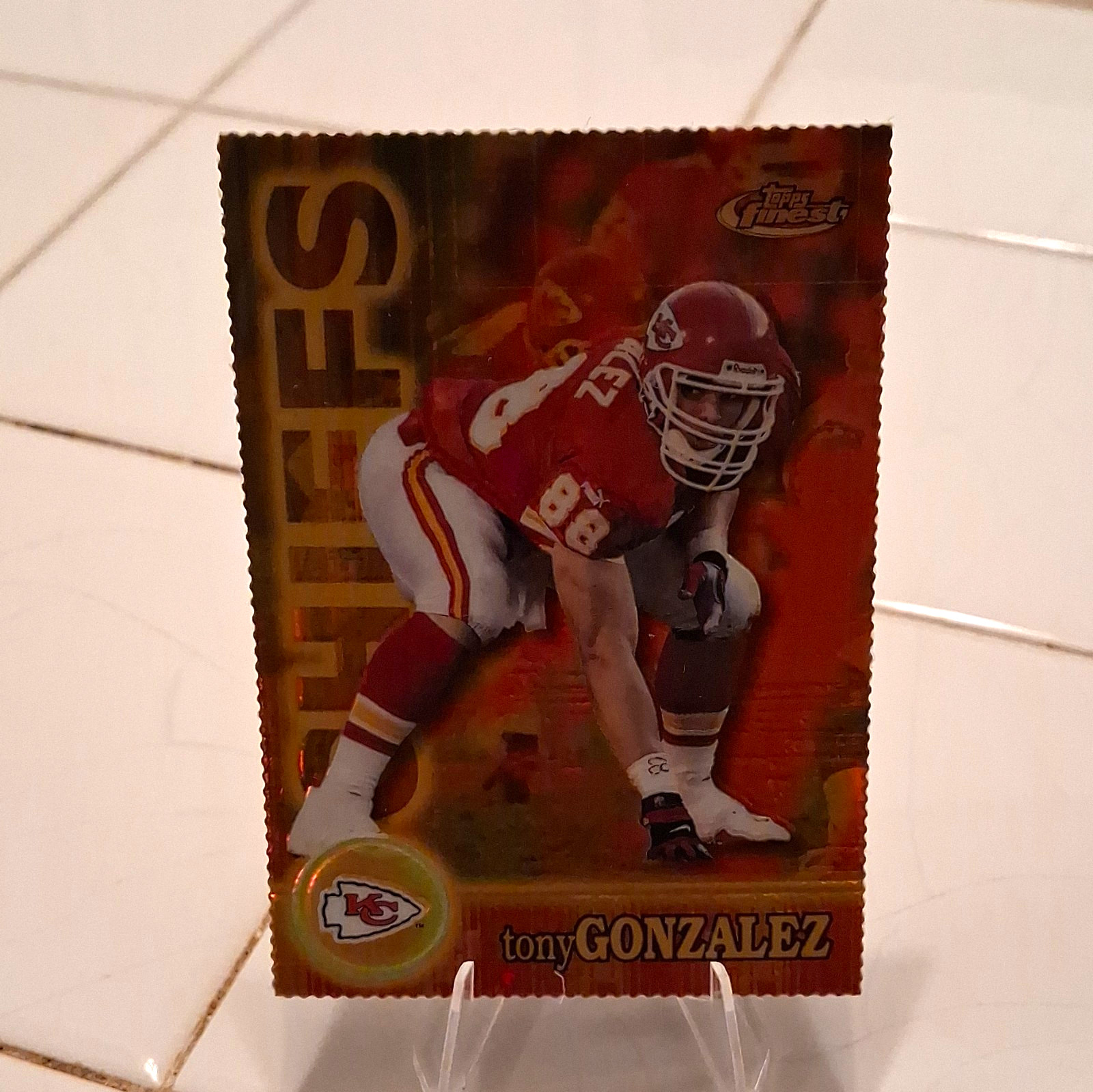 1999 Topps Finest Die Cut Gold Refractor Tony Gonzalez /300 First Ballot HOF 1999 Topps Finest Die Cut Gold Refractor Tony Gonzalez /300 First Ballot HOF