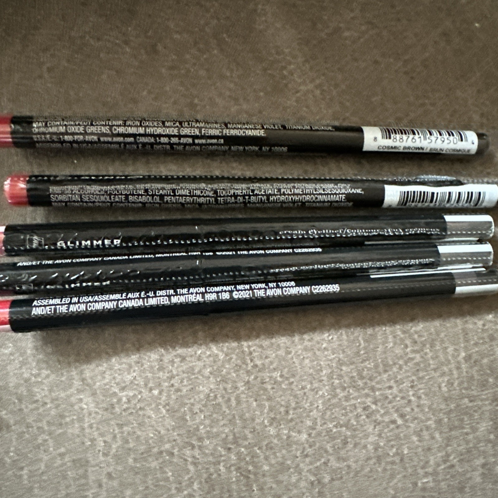 AVON FMG Glimmer  Eye Liners COSMIC BROWN  Lot of 5 NEW Glimmersticks
