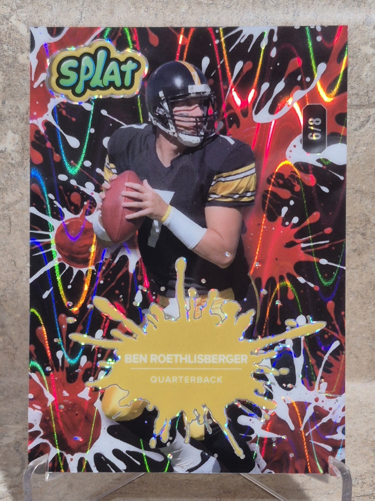 2025 Wild Card Splat Ben Roethlisberger Red RayWave 6/8 Pittsburgh Steelers 2025 Wild Card Splat Ben Roethlisberger Red RayWave 6/8 Pittsburgh Steelers