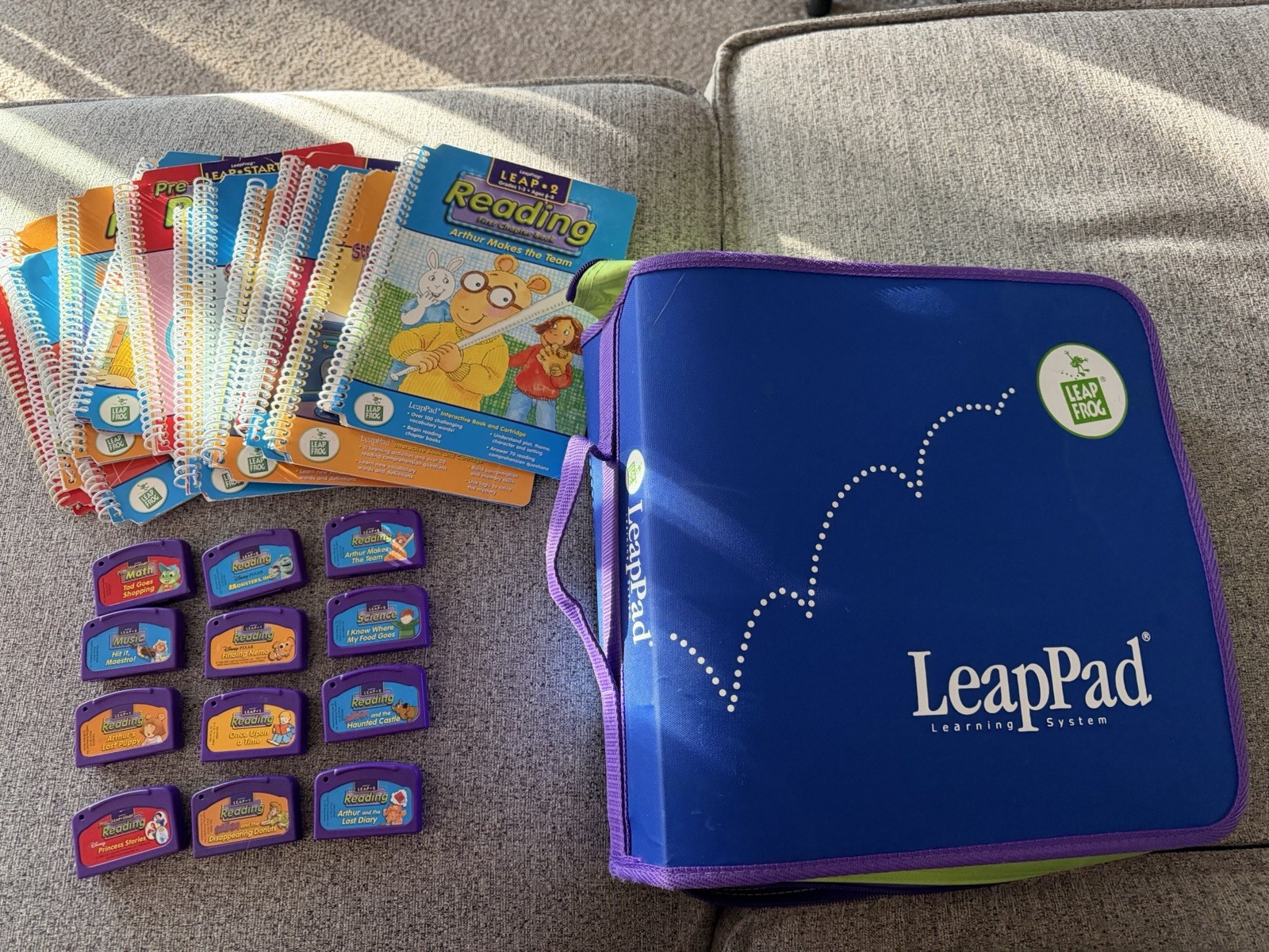 LeapPad Learning Large Lot w 12 Matching Books & Cartridges Tested Complete LeapPad Learning Large Lot w 12 Matching Books & Cartridges Tested Complete