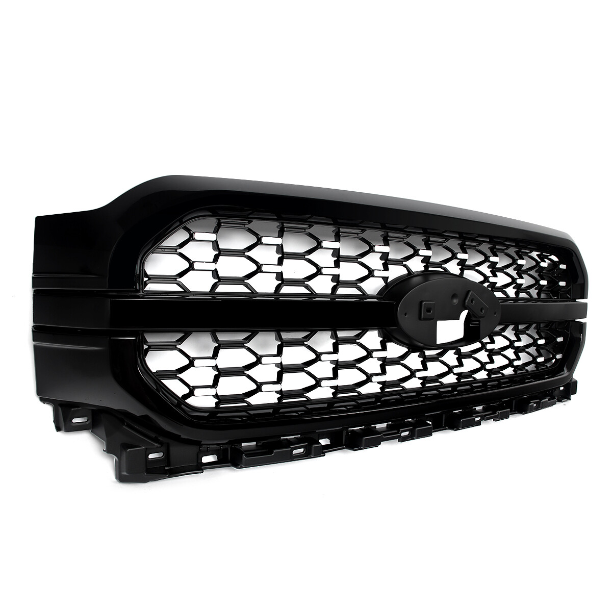 Front Bumper Grille Gloss Black For Ford F-150 F150 Platinum 2021 2022 2023 Front Bumper Grille Gloss Black For Ford F-150 F150 Platinum 2021 2022 2023