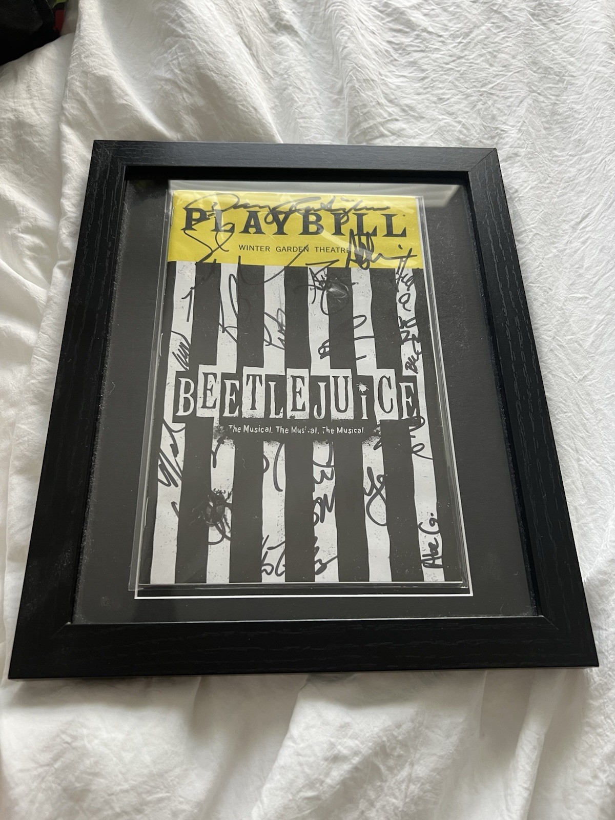 Beetlejuice The Musical Original Broadway Cast Signed Playbill 2019 - Framed