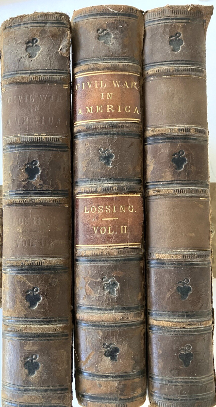 Pictorial History of the Civil War by Benson J Lossing 3 Volumes, 1st 1866 Pictorial History of the Civil War by Benson J Lossing 3 Volumes, 1st 1866