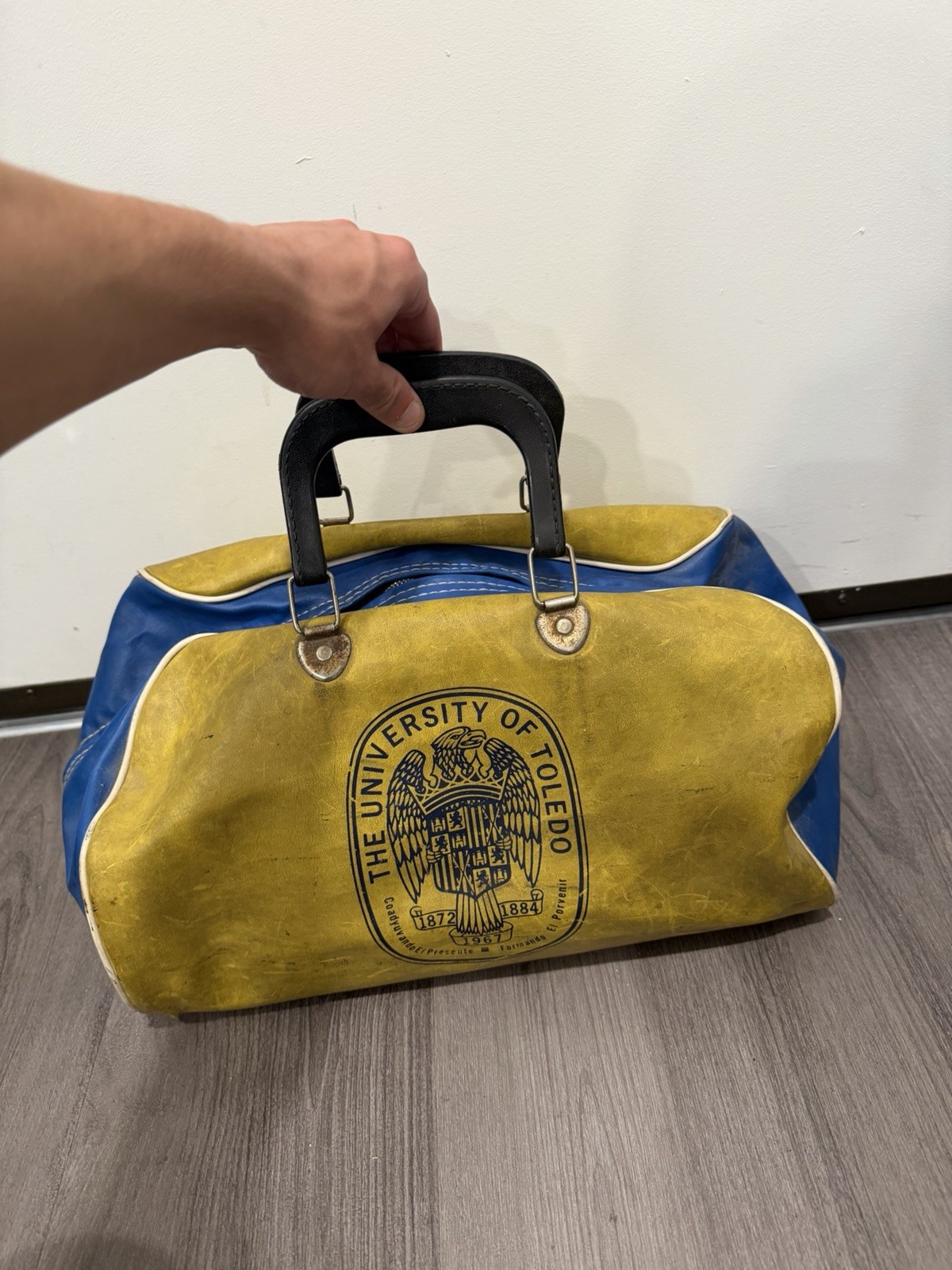 Vintage University Of  Toledo Travel Duffle GYM Bag Gym 1970s RARE ROCKETS