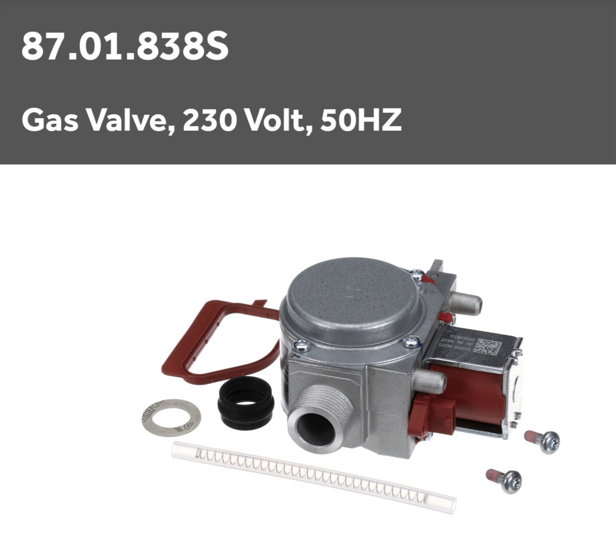 Rational i Combi Gas Valve. Part Number 87.01.838S Rational i Combi Gas Valve. Part Number 87.01.838S