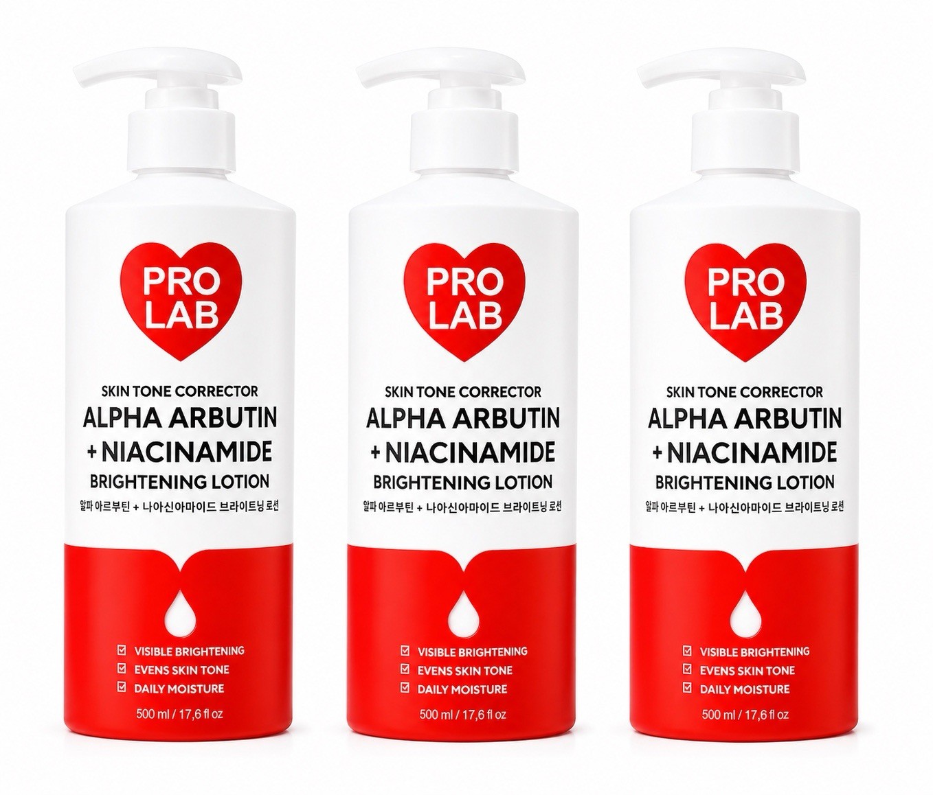Pro Lab Alpha Arbutin Niacinamide Brightening Lotion Skin Tone 3PCS