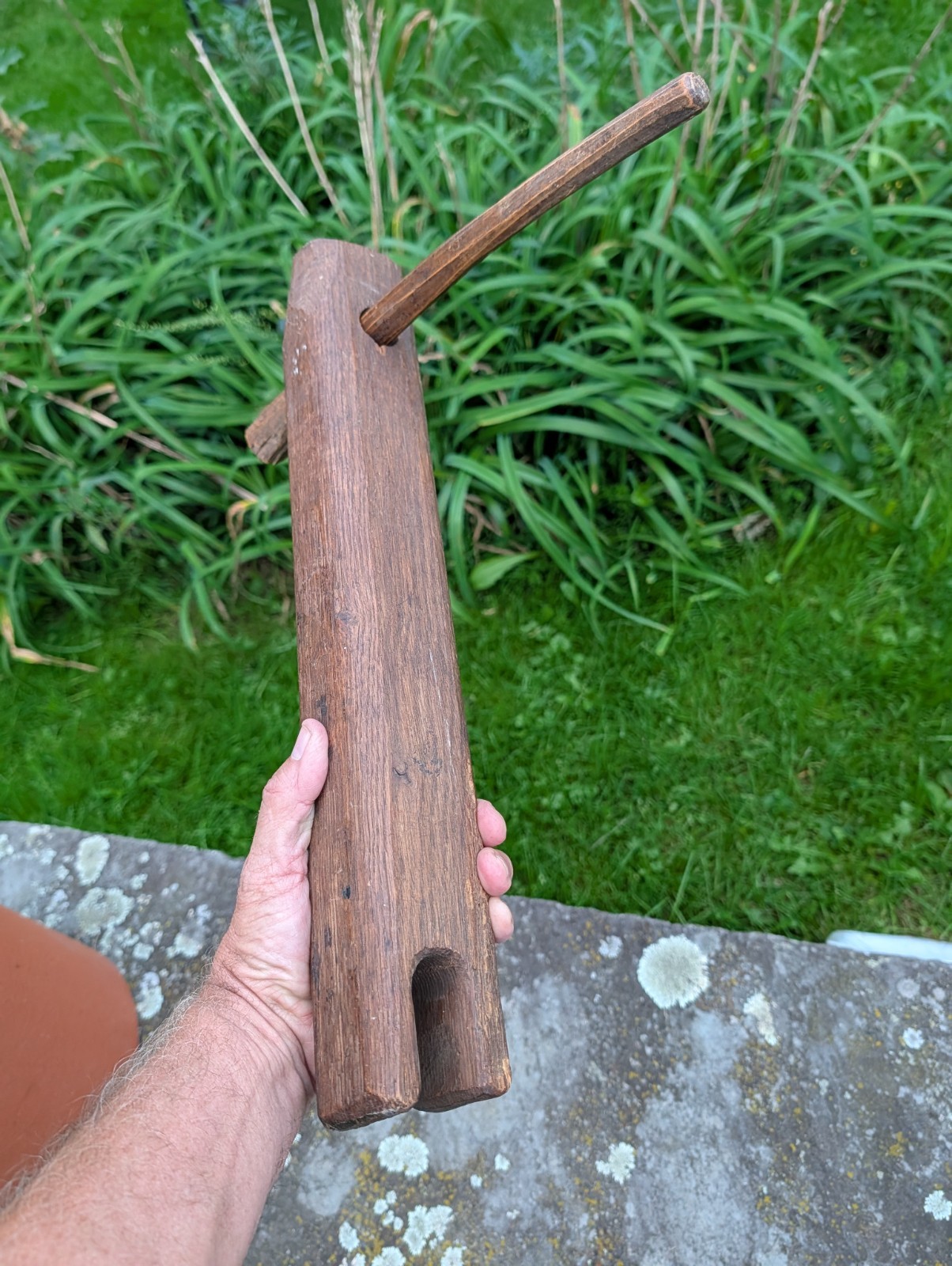 EARLY-MID 19TH CENTURY AMERICAN ANTIQUE WOOD ROPE BED KEY WRENCH TIGHTENER