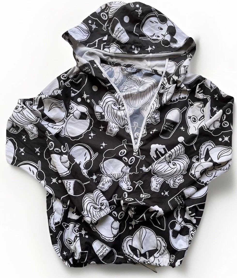 Meow Wolf Slurpzone Future Fantasy Delight Anime Windbreaker Jacket Unisex XS