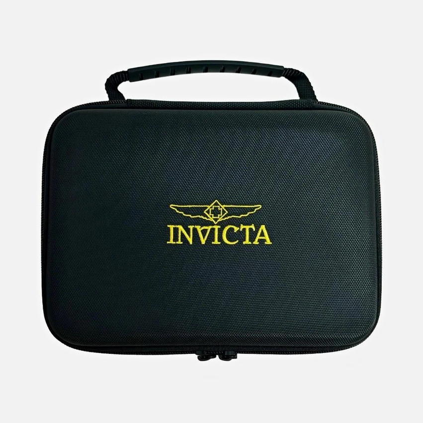 NWT Invicta 10 Slot Watch Travel Case Black Zippered Impact Hard Shell (IPM650)