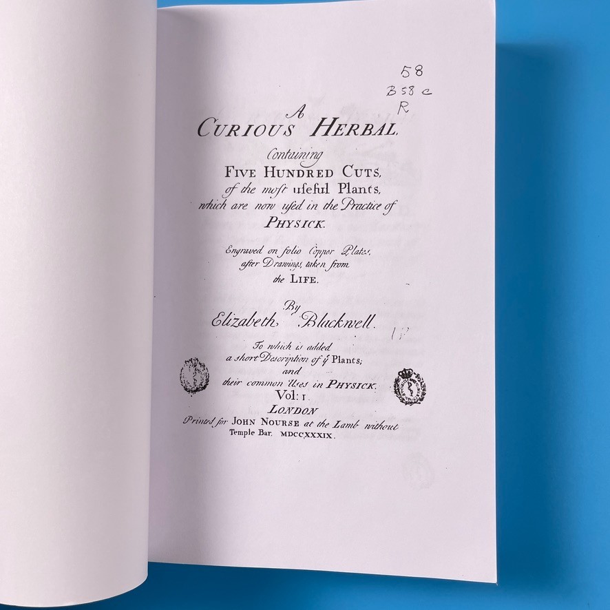 A Curious Herbal by Elizabeth Blackwell - 1739 facsimile reprint - TPB 2022 A Curious Herbal by Elizabeth Blackwell - 1739 facsimile reprint - TPB 2022
