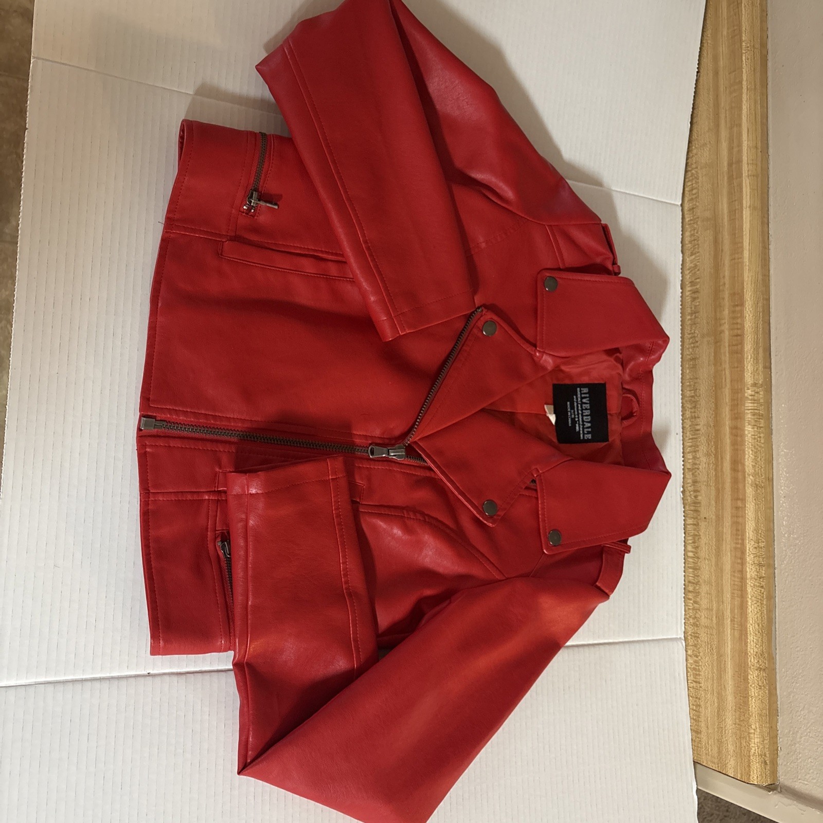 Riverdale Southside Serpents Red Cheryl Blossom Moto Jacket Women’s Size S