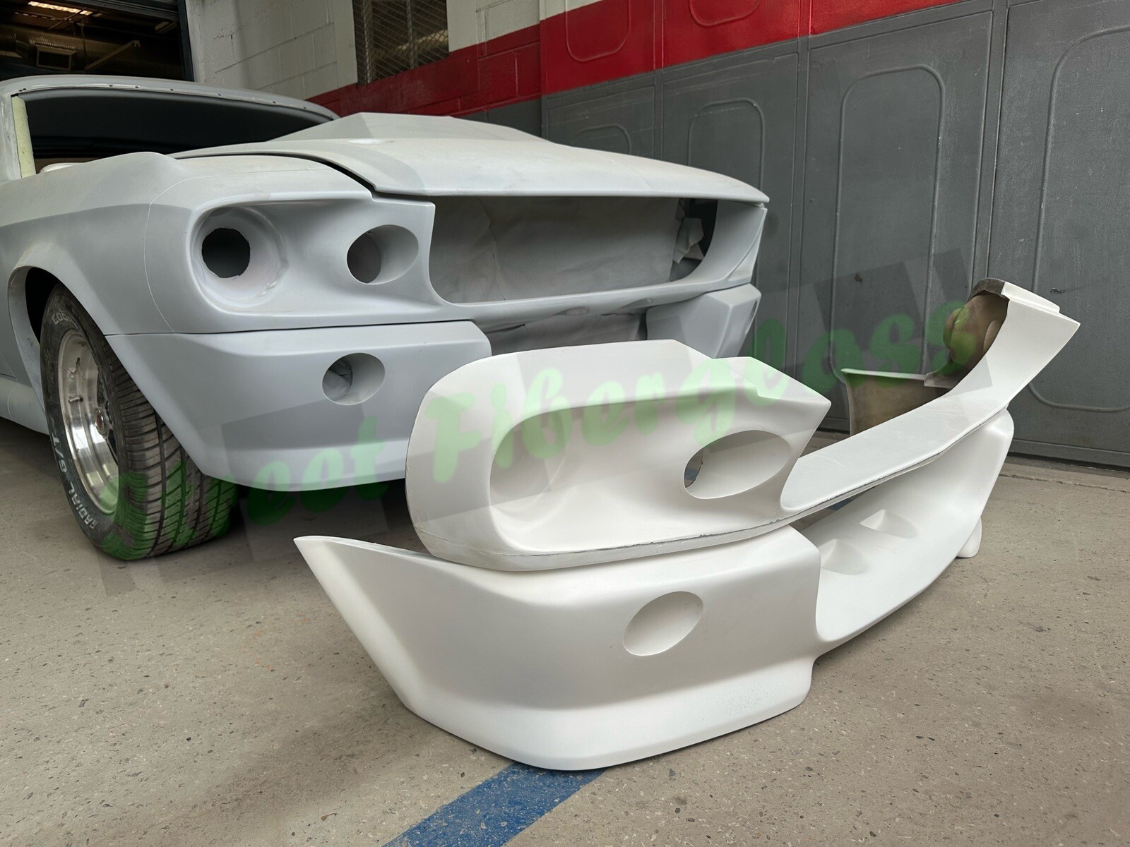 1967,68 mustang Eleanor  GT500 Front end, bumper cover  2 pieces  Fiberglass