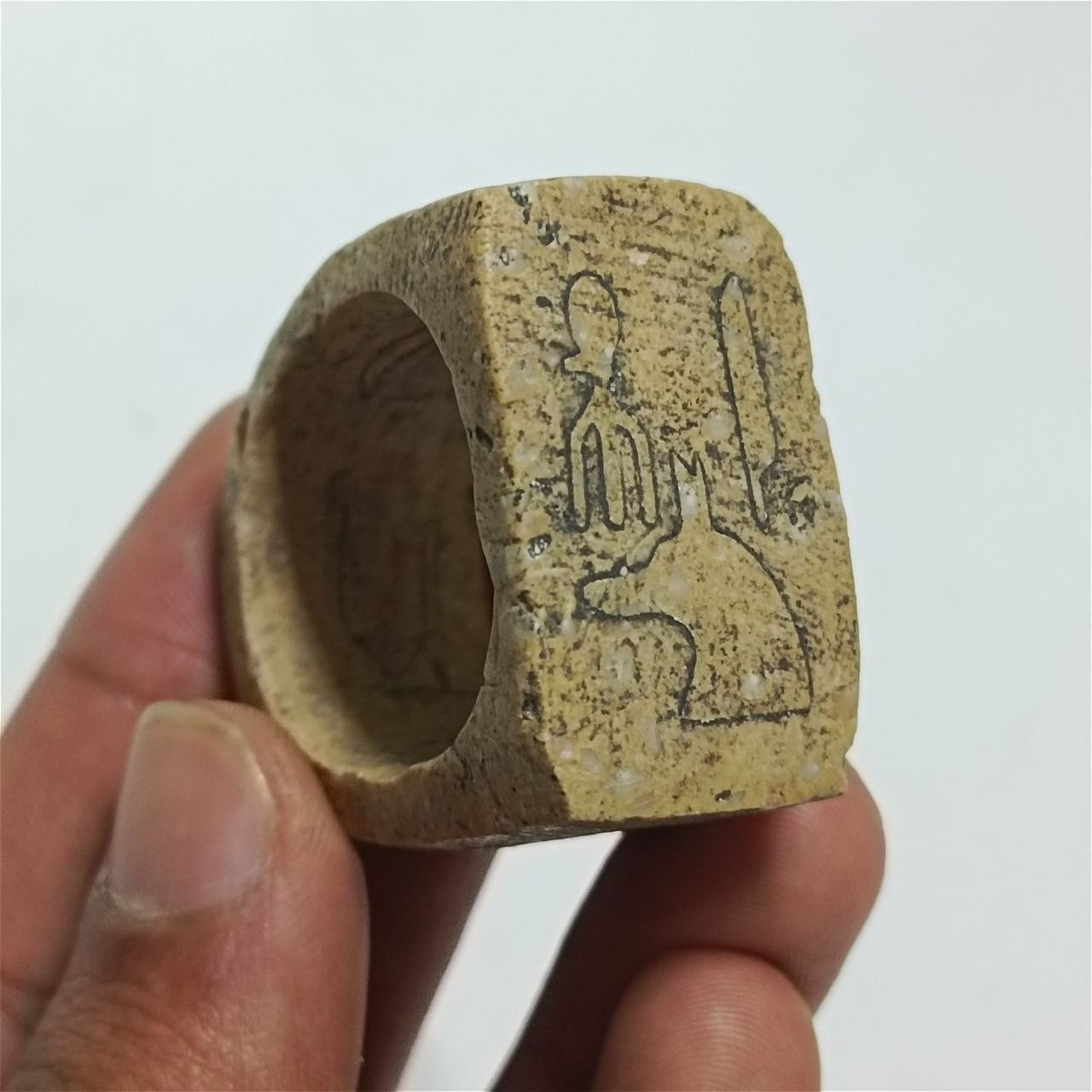 Egyptian Style Pharaoh Ring Hieroglyphic Carved Design Vintage Inspired Coll Egyptian Style Pharaoh Ring Hieroglyphic Carved Design Vintage Inspired Coll