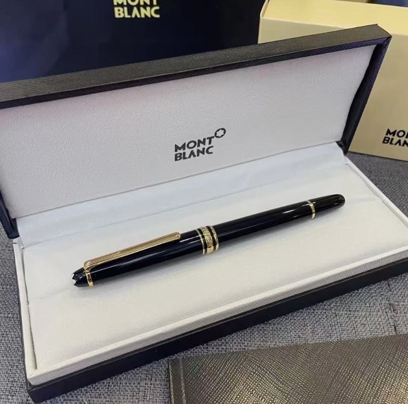 Montblanc Meisterstück 163 Classique Rollerball Pen Black Gold Trim Germany SALE