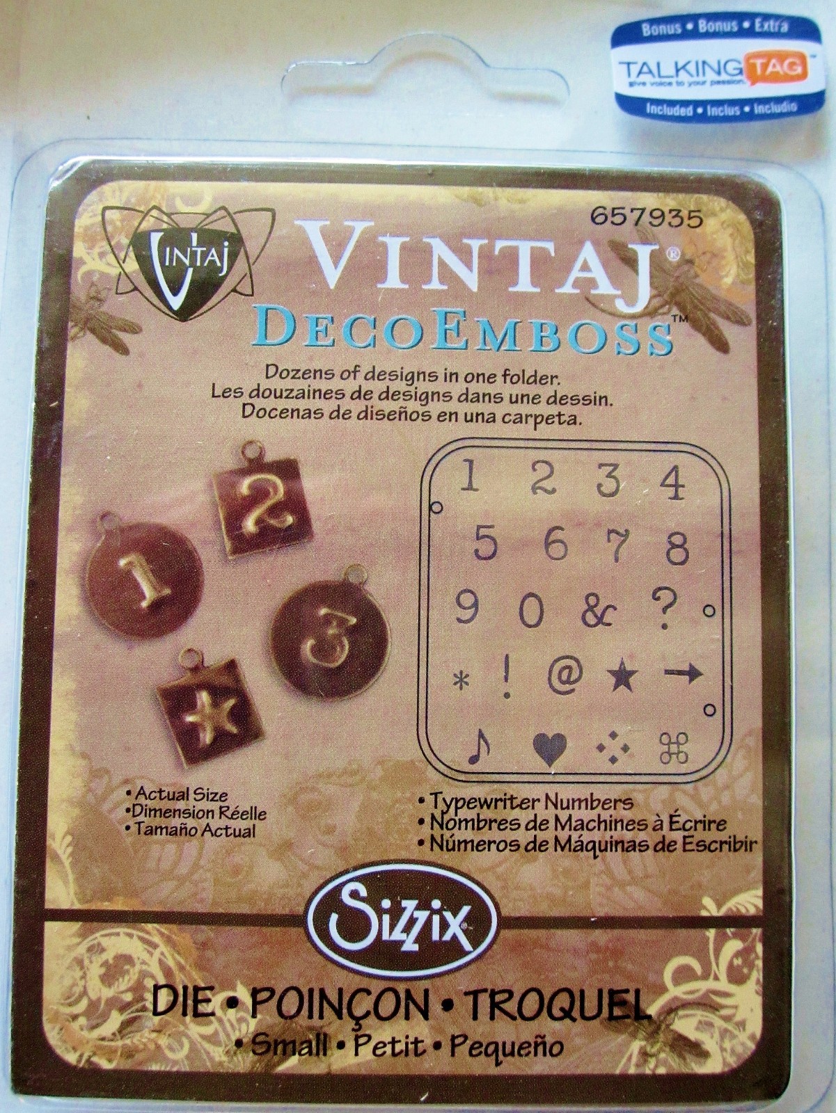 Sizzix Vintaj DecoEtch Dies or DecoEmboss Folders - Your Choice of 35 Styles NEW
