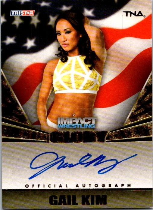 2013 Tristar TNA Impact Gail Kim Auto 192/199 WWE Wrestling On Card Signed G-GK