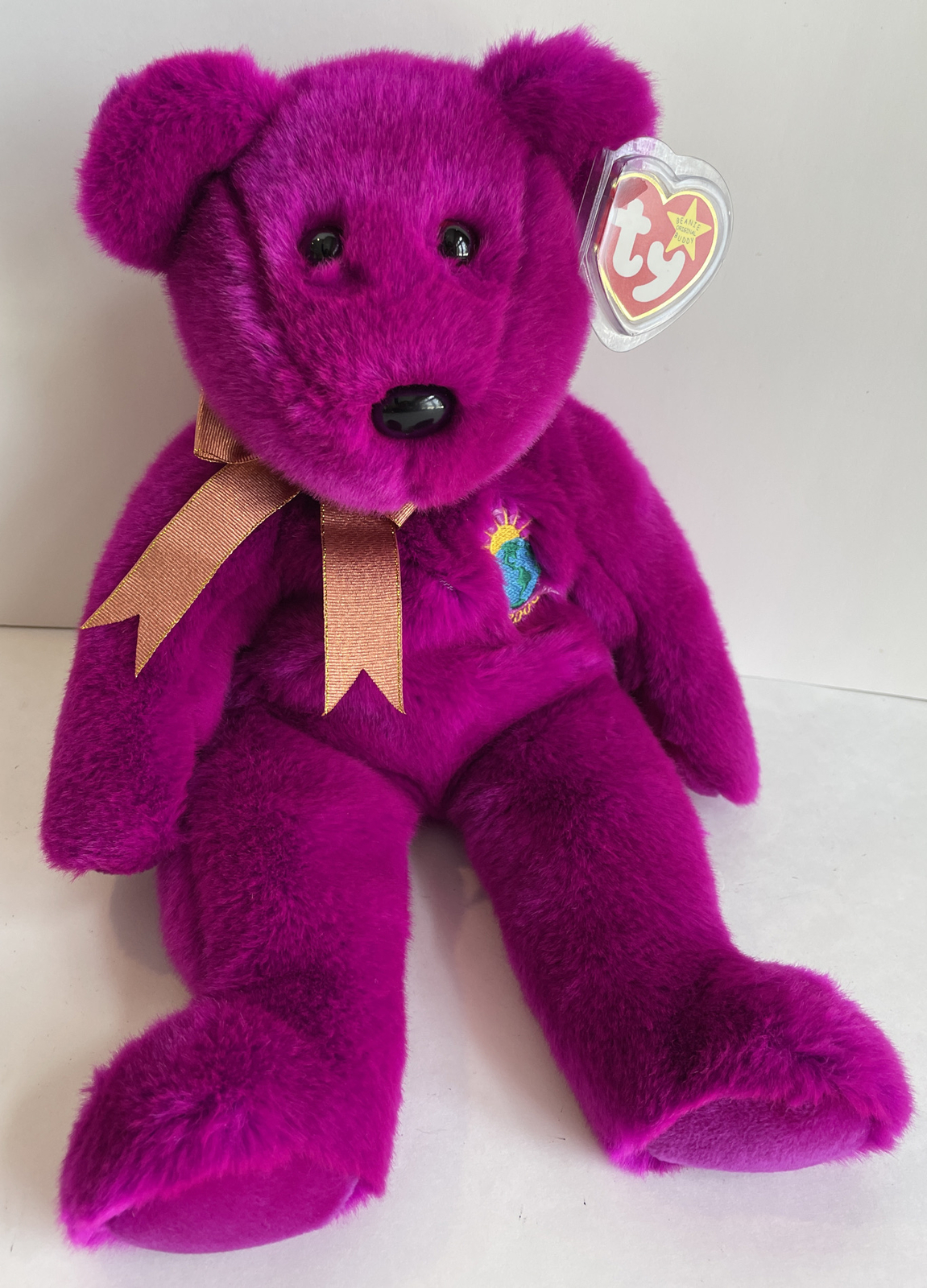 Ty Original Beanie Buddy 14” Bear ~MILLENNIUM~ Tag Error: Shell 100% Tylon Ty Original Beanie Buddy 14” Bear ~MILLENNIUM~ Tag Error: Shell 100% Tylon