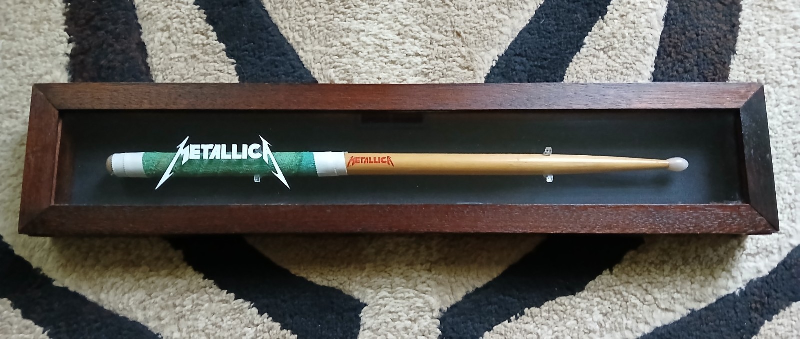 METALLICA Lars Ulrich Unused Drumstick Black Album 1991 - 93 Tour Frame Included