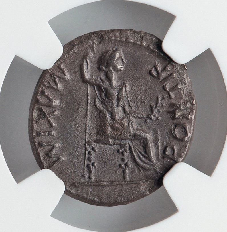 Emperor Tiberius & Livia Pax Biblical NGC XF Jesus Penny Ancient Roman Coin 1105