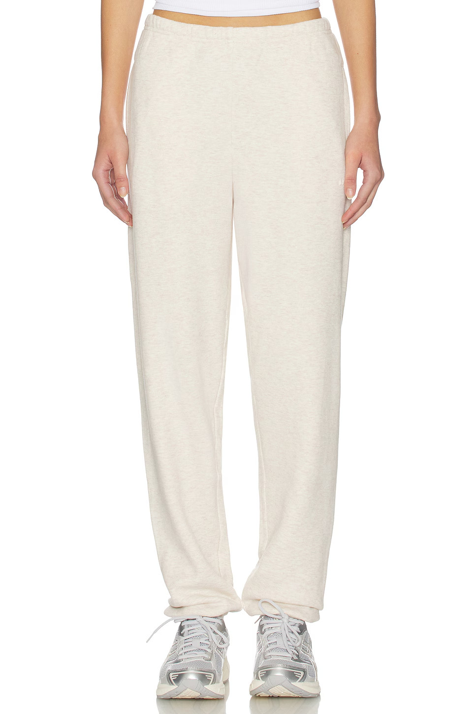 SKIMS Cotton Fleece Classic Jogger Oatmeal Heather Size L (NWT)