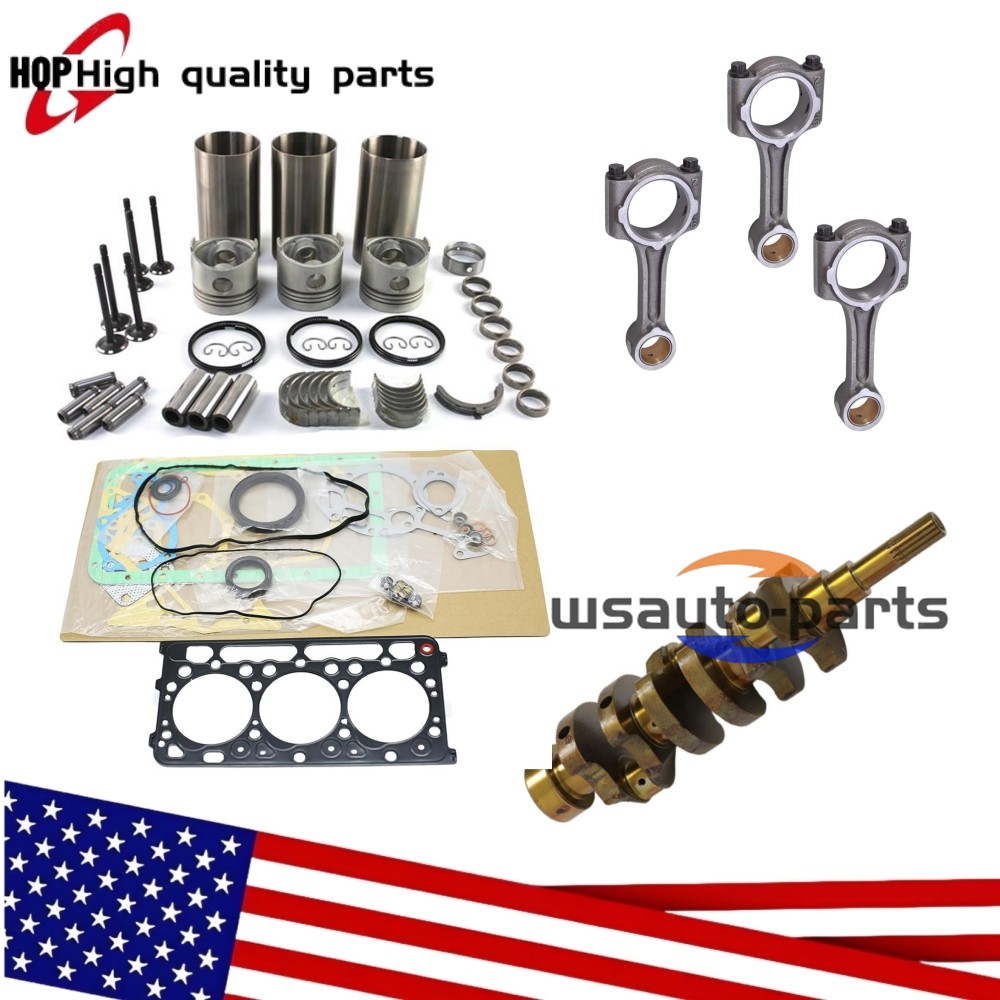 compatible for Kubota D902 Engine Overhaul Rebuild Kit connecting rod crankshaft