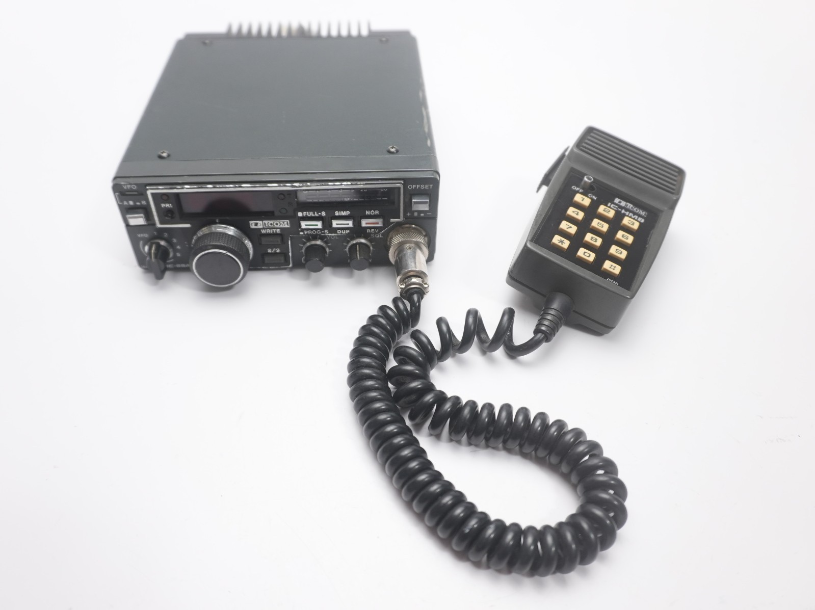 Icom IC-25A Transceiver VHF 144 MHz 2 Meter With IC-HM8 Microphone