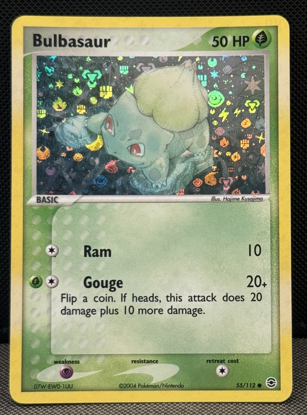 Pokemon TCG Bulbasaur 55/112 EX FireRed & LeafGreen Reverse Holo NM