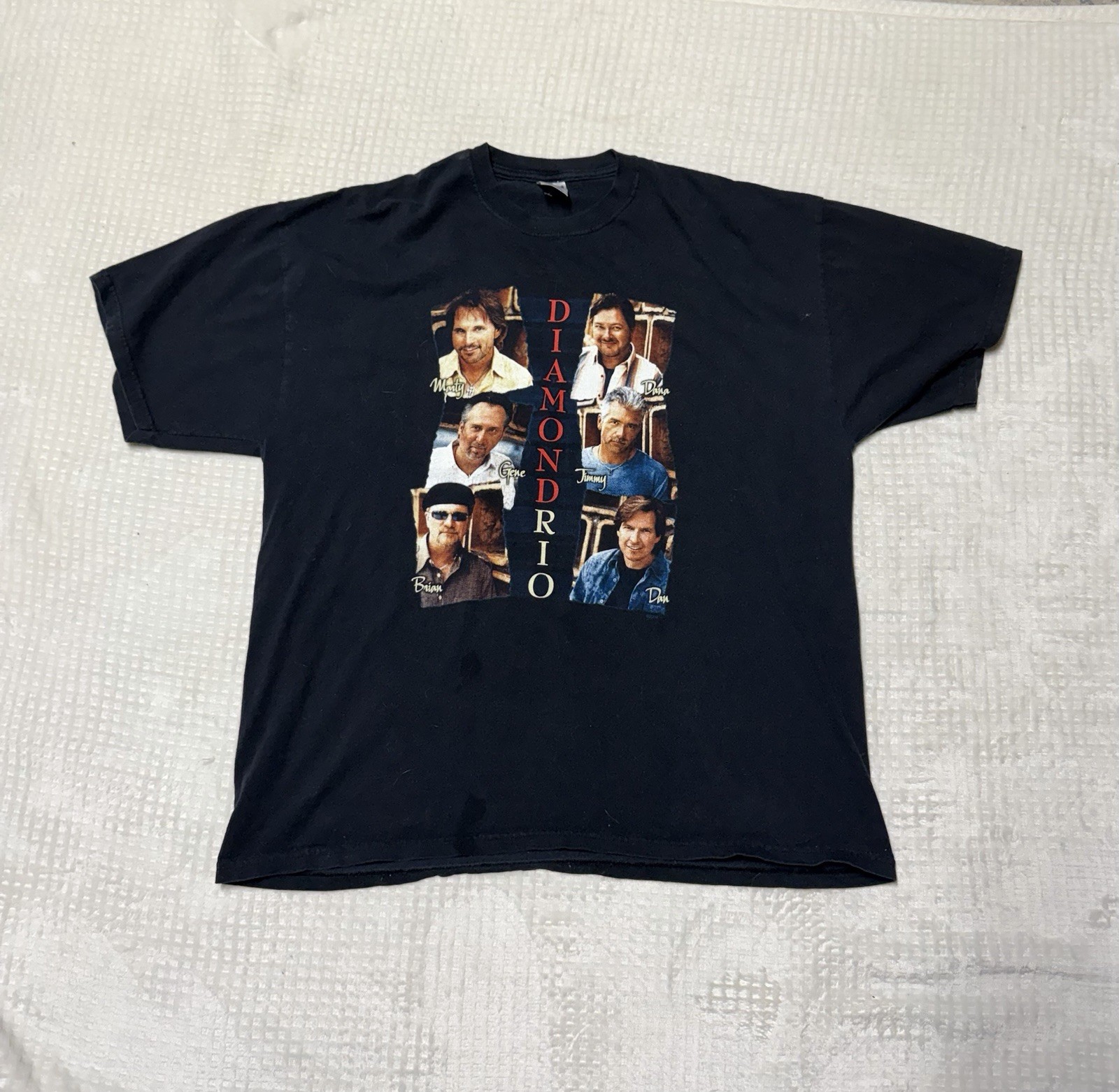 Diamond Rio Vintage 90\'s Country Music Band T-Shirt Black, Short Sleeve, XL