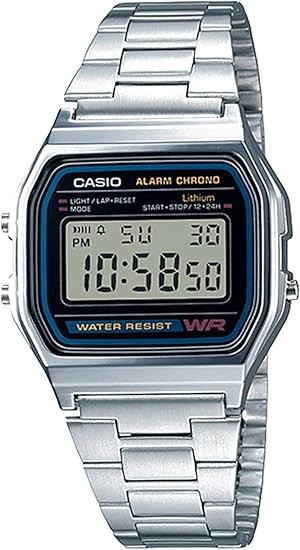 Casio A158WA-1DF - Reloj Digital de Acero Inoxidable para Hombre Casio A158WA-1DF - Reloj Digital de Acero Inoxidable para Hombre