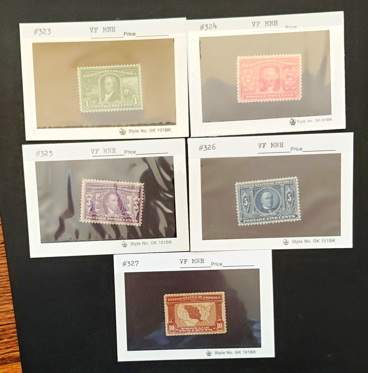 US Stamps 1904 Scott #323-327 VF MNH Louisiana Purchase Exposition Issue SCV 770 US Stamps 1904 Scott #323-327 VF MNH Louisiana Purchase Exposition Issue SCV 770