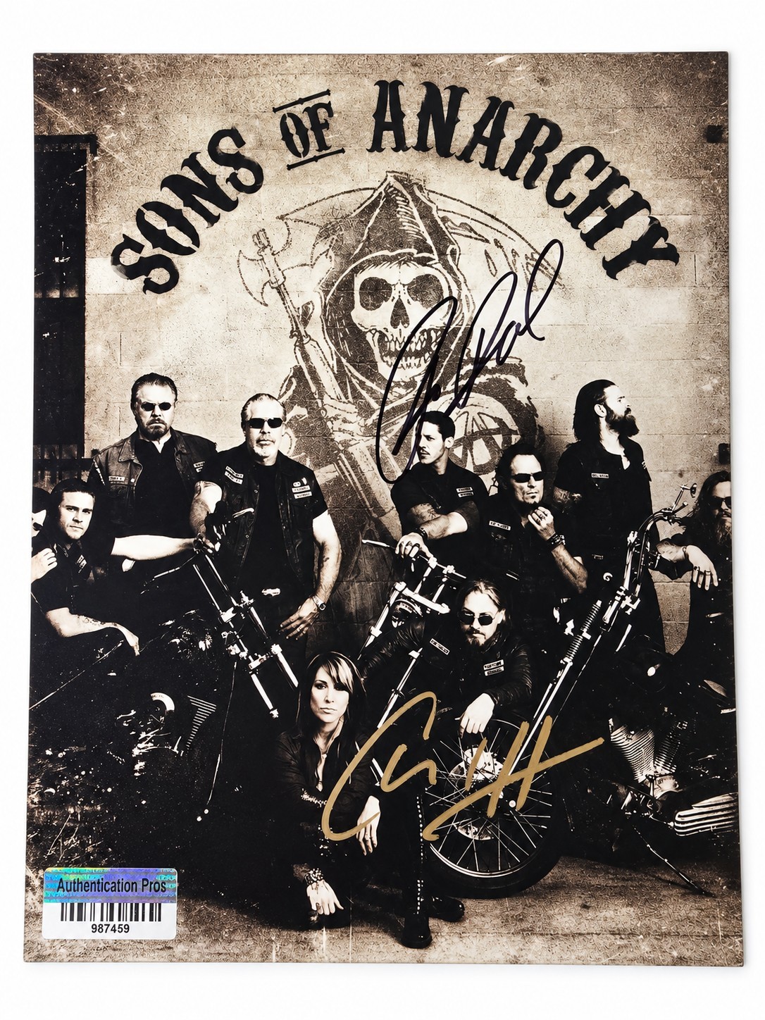 Sons of Anarchy Charlie Hunnam Ron Pearlman Signed Autographed 8x10 Photo w/ COA