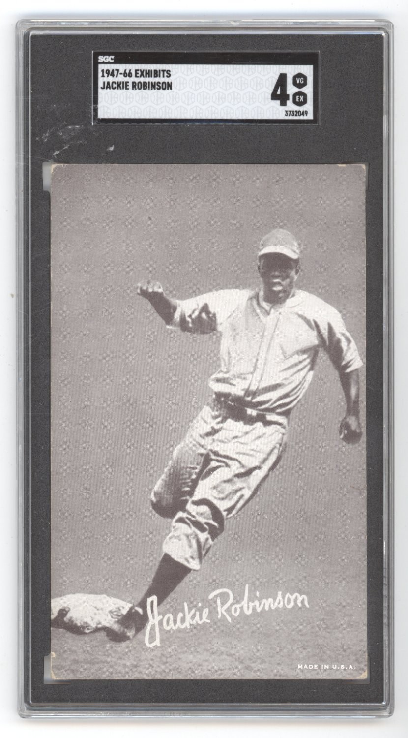 JACKIE ROBINSON 1947 EXHIBITS DODGERS SGC 4 Q1887