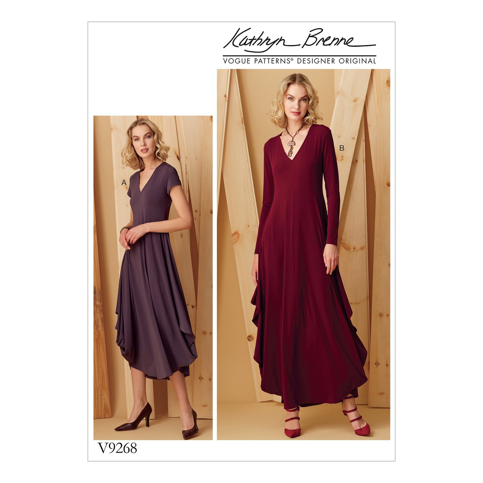 Vogue Patterns Dress Knit x-Small-S-M-L-x-Large-Xx-Large Green V9268OSZ