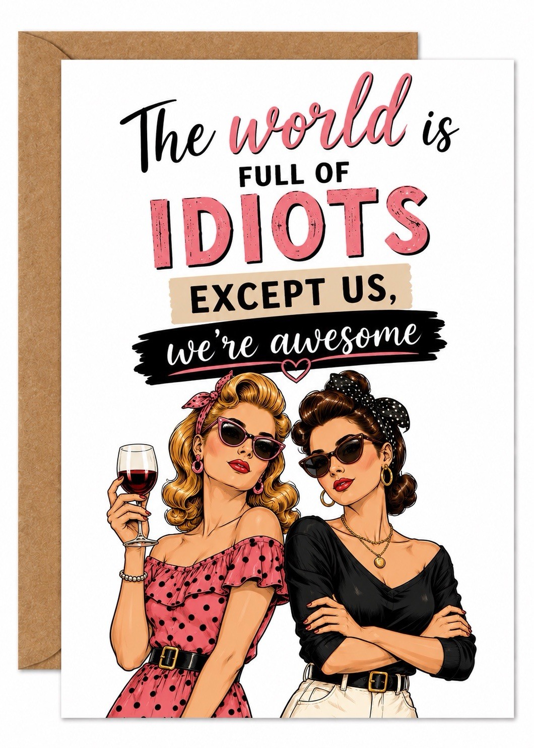 Best Friend Birthday Card Funny, Bestie Greeting Card for Women, BFF Gift