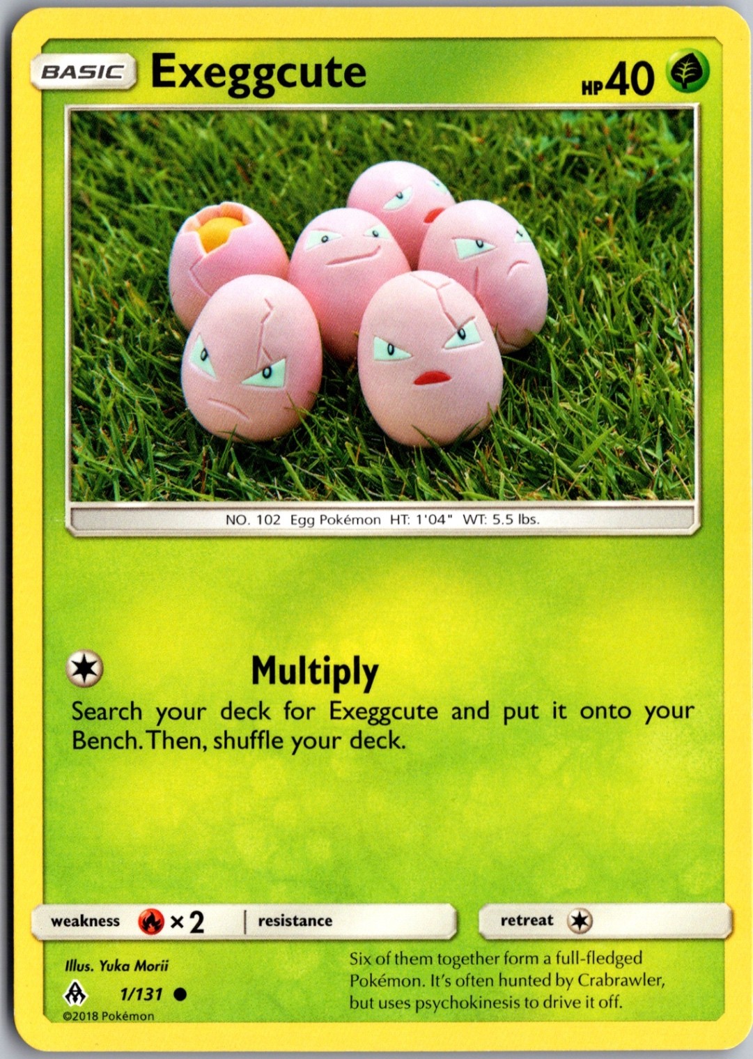 Exeggcute 1/131 Common Forbidden Light Lightly Played Pokemon Card TCG Single