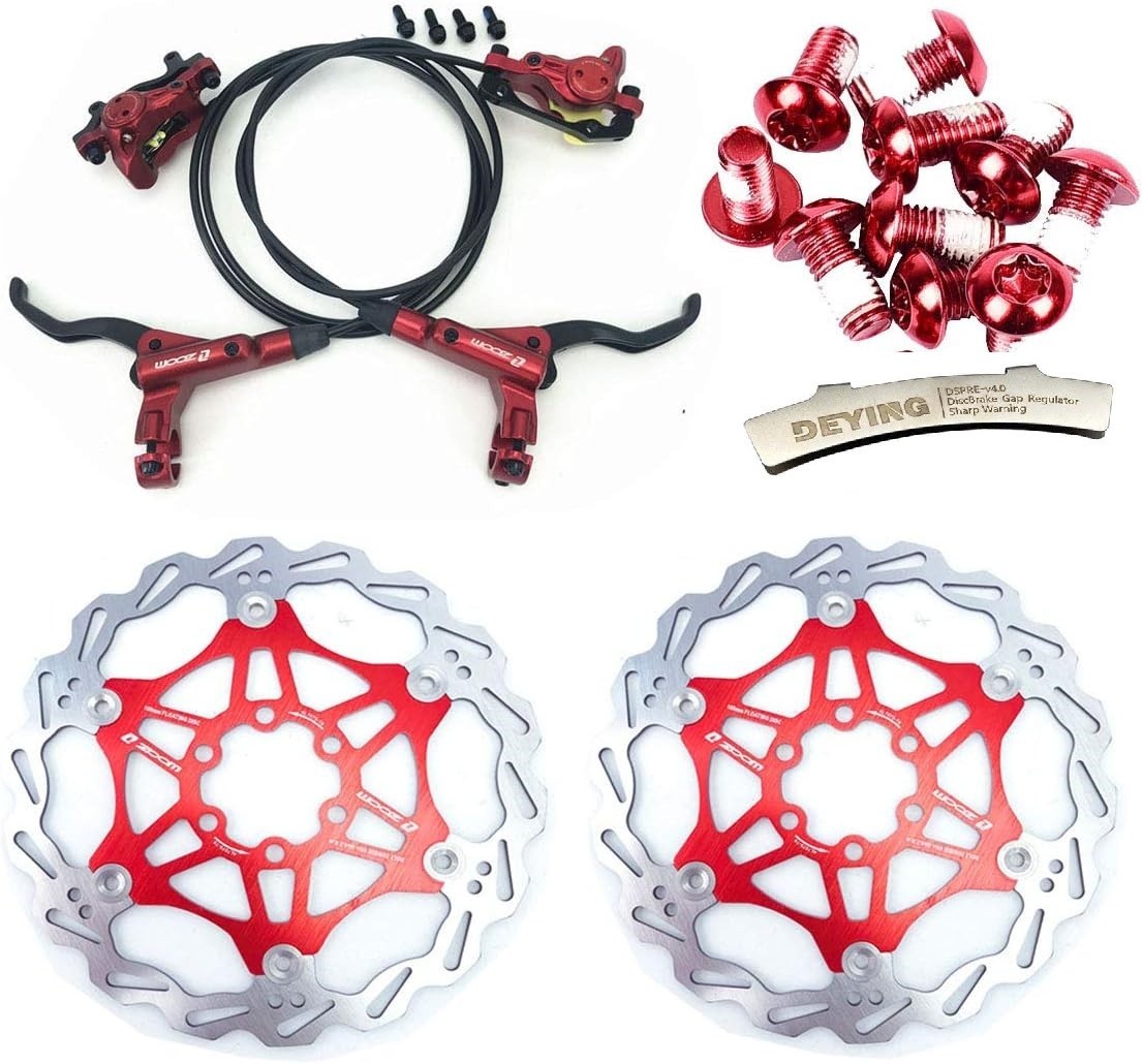 Zoom Hydraulic Disc Brake Mountain Bike MTB Front & Rear Set Floating Disc 160mm Zoom Hydraulic Disc Brake Mountain Bike MTB Front & Rear Set Floating Disc 160mm